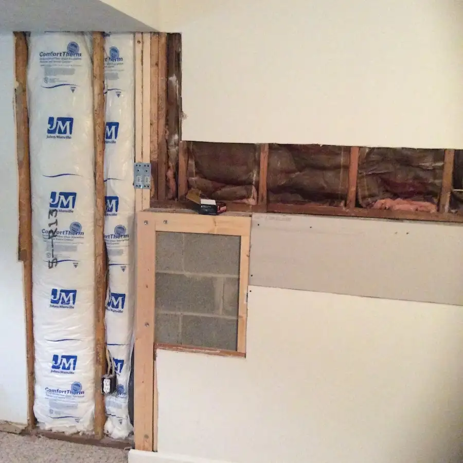 Wall insulation replacement during Contents Cleaning & Restoration in Bossier City